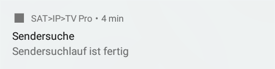 Bild Benachrichtigung Suchlauf fertig